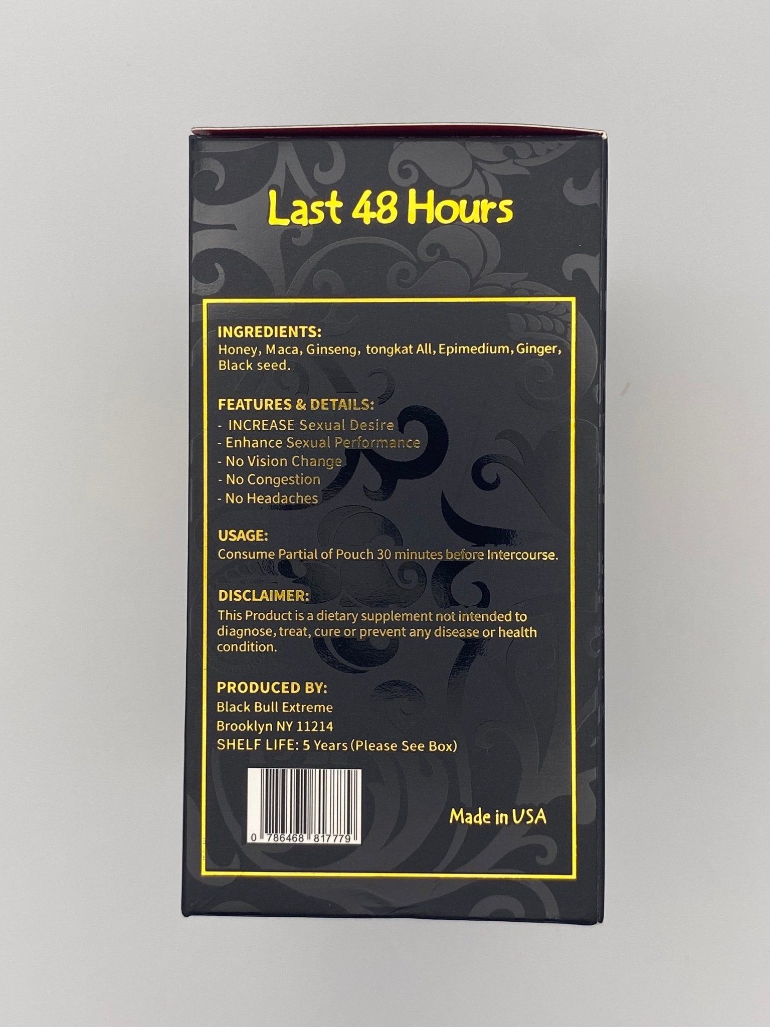 Black Bull Extreme “Don’t Quit…” (12 Sobres de 22 g) – Afrodisíaco Natural para Hombres - The Profit Store