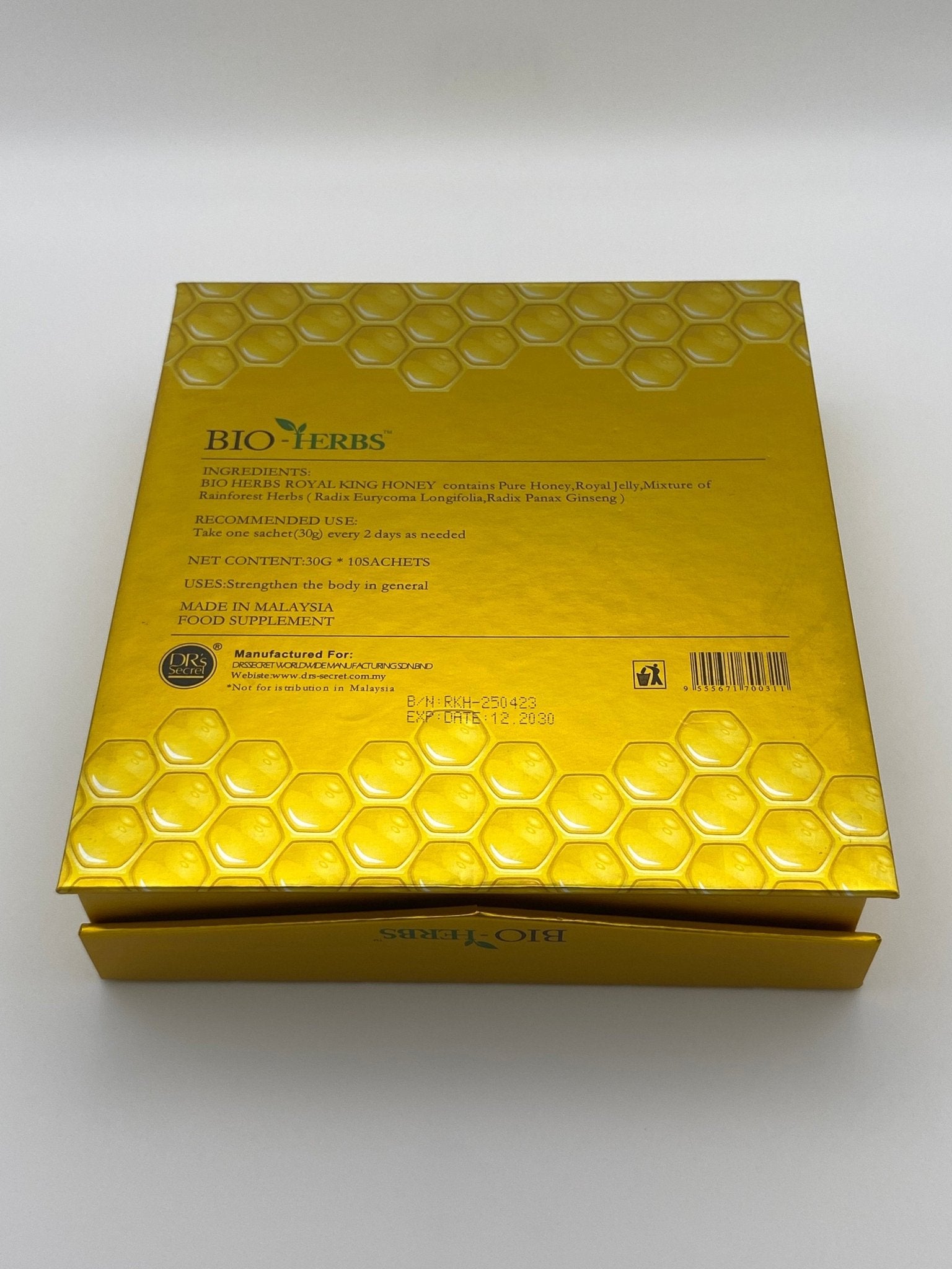 Bio-Herbs Royal King Honey de Dr’s Secret (10 Sobres de 30 g) – Afrodisíaco Natural para Hombres - The Profit Store