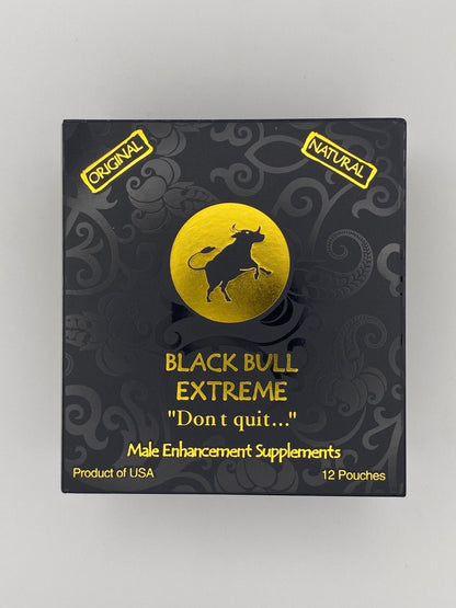 Black Bull Extreme “Don’t Quit…” (12 Sobres de 22 g) – Afrodisíaco Natural para Hombres - The Profit Store