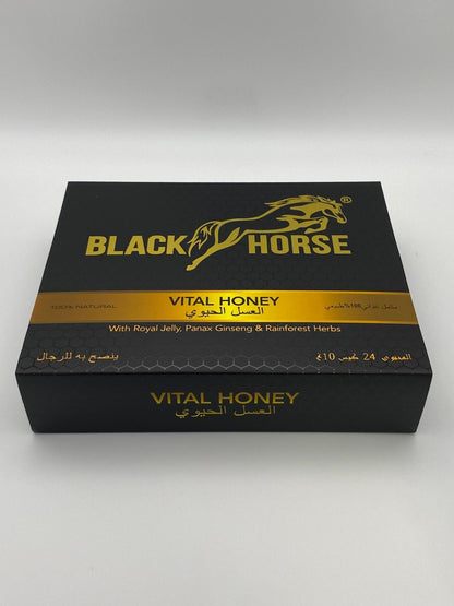 Black Horse Vital Honey (24 Sobres de 10 g) – Afrodisíaco Natural para Hombres - The Profit Store