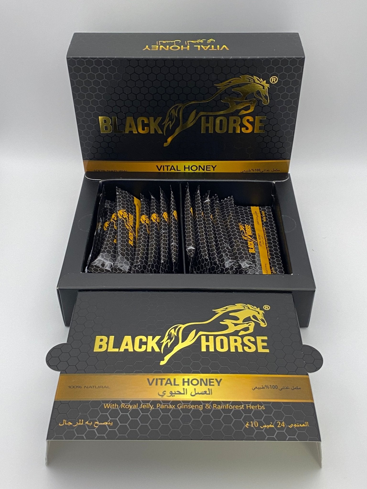 Black Horse Vital Honey (24 Sobres de 10 g) – Afrodisíaco Natural para Hombres - The Profit Store