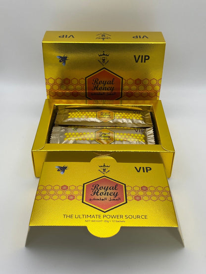 Royal Honey VIP (12 Sobres de 20 g) – Afrodisíaco Natural para Hombres - The Profit Store